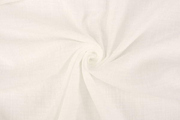 Oeko-Tex®  Double Gauze Fabric Linen Structure White Oeko-Tex®  Double Gauze Fabric Linen Structure White