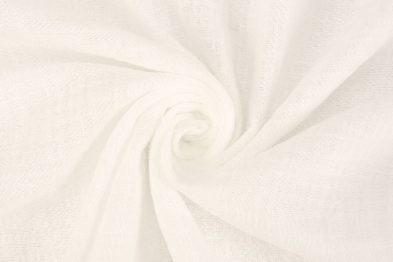 Oeko-Tex® Hydrofiel Linnenstructuur Wit Oeko-Tex® Hydrofiel Linnenstructuur Wit