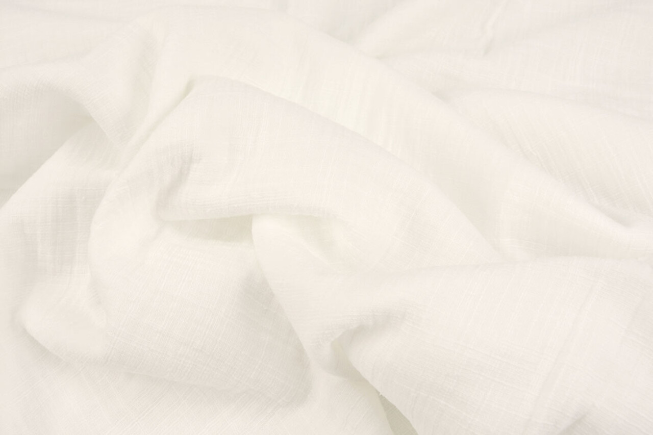 Oeko-Tex®  Double Gauze Fabric Linen Structure White Oeko-Tex®  Double Gauze Fabric Linen Structure White