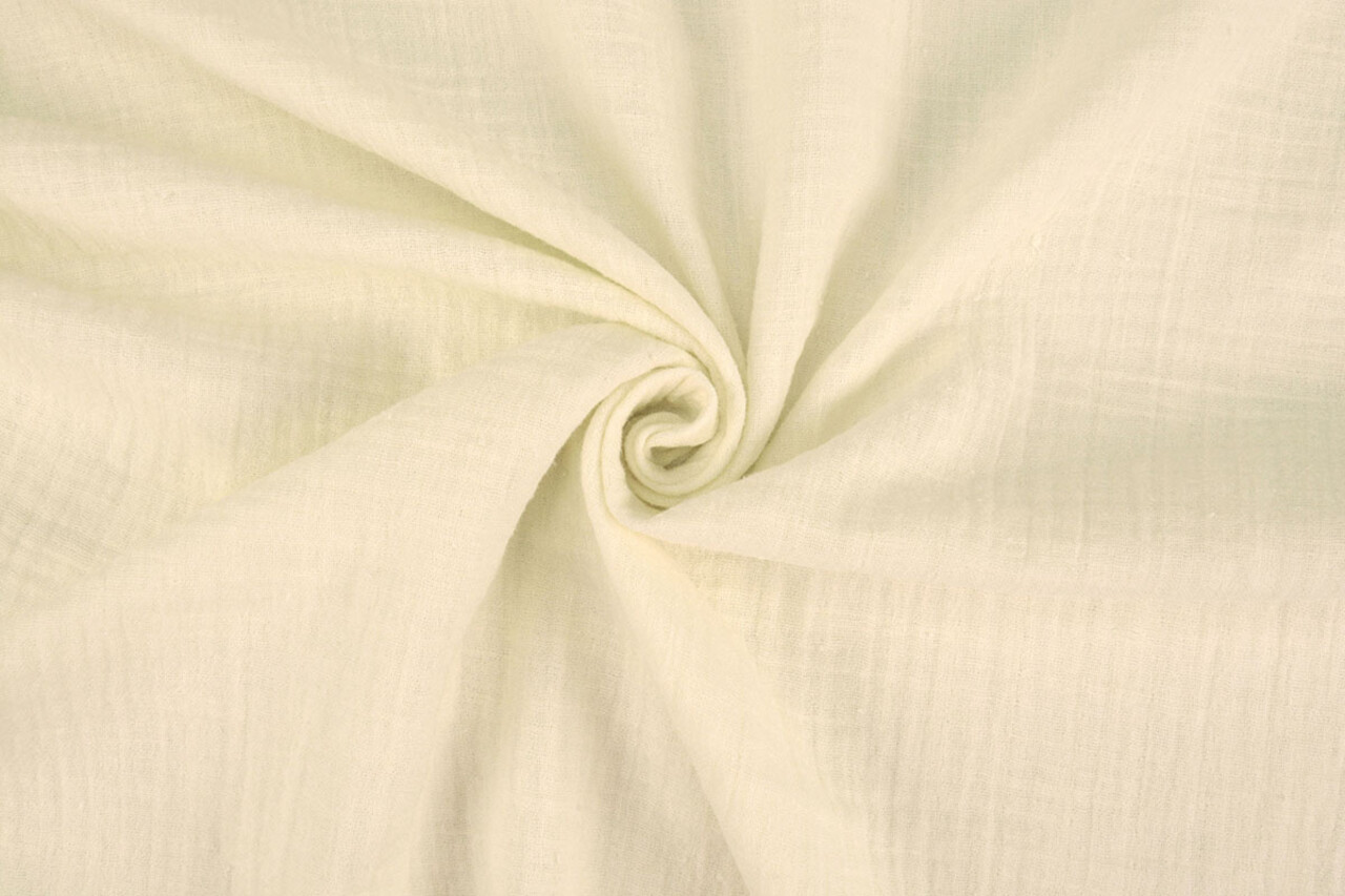 Oeko-Tex®  Double Gauze Fabric Linen Structure Creme