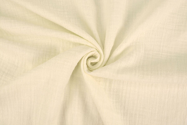 Oeko-Tex® Coton Double Gaze Texture Lin Crème Oeko-Tex® Coton Double Gaze Texture Lin Crème