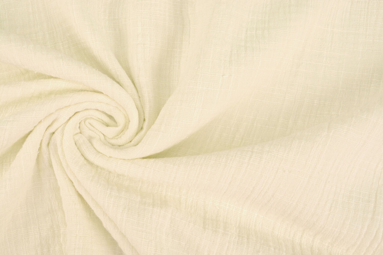 Oeko-Tex® Muselina Linnenstructuur Crema Oeko-Tex® Muselina Linnenstructuur Crema