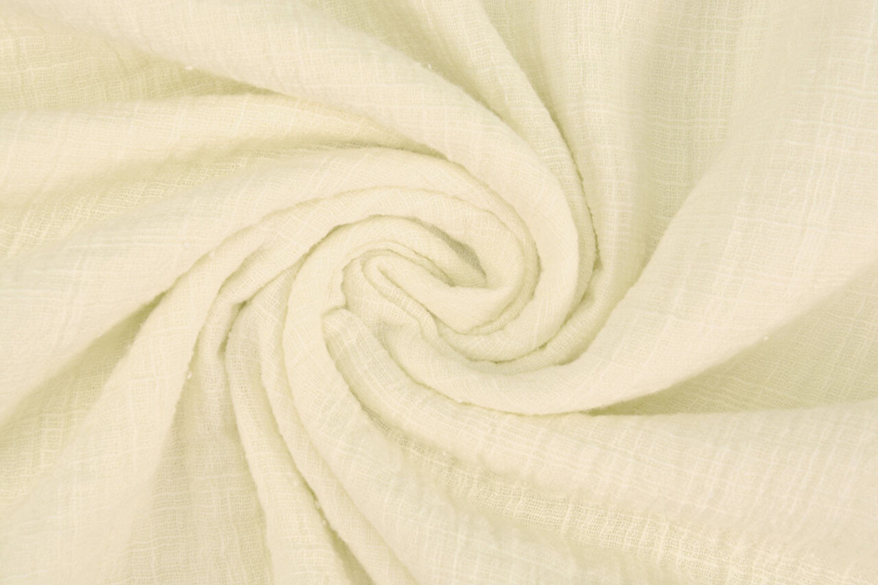 Oeko-Tex® Coton Double Gaze Texture Lin Crème Oeko-Tex® Coton Double Gaze Texture Lin Crème