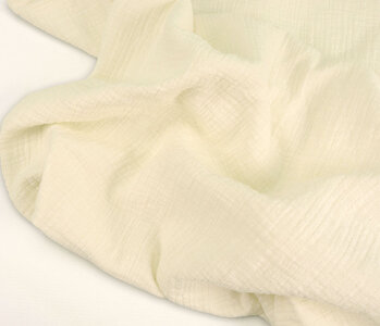 Oeko-Tex®  Double Gauze Fabric Linen Structure Creme