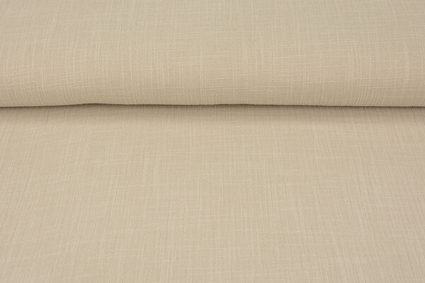 Oeko-Tex®  Double Gauze Fabric Linen Structure Beige Oeko-Tex®  Double Gauze Fabric Linen Structure Beige