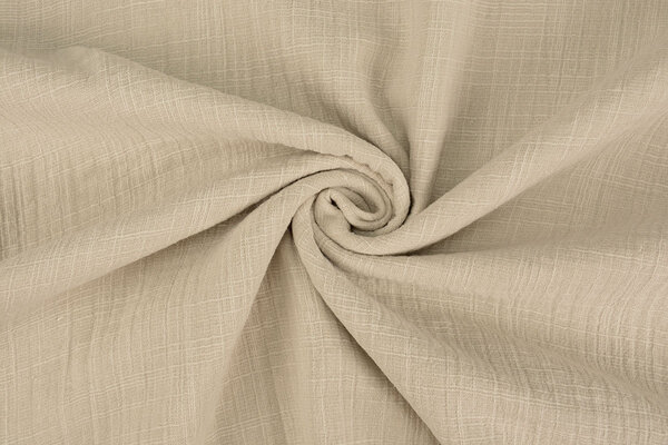 Oeko-Tex®  Hydrofiel Linnenstructuur Beige Oeko-Tex®  Hydrofiel Linnenstructuur Beige