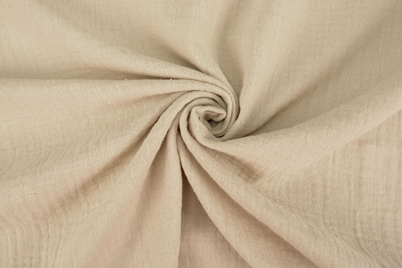 Oeko-Tex®  Coton Double Gaze Texture Lin Beige