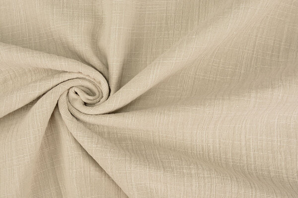 Oeko-Tex®  Baumwoll Musselin Leinenstruktur Beige Oeko-Tex®  Baumwoll Musselin Leinenstruktur Beige