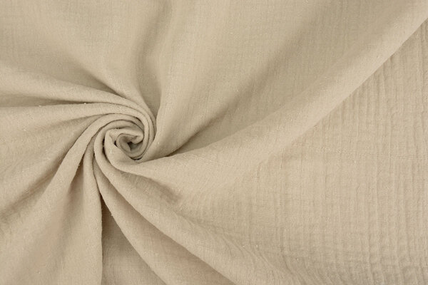 Oeko-Tex®  Hydrofiel Linnenstructuur Beige Oeko-Tex®  Hydrofiel Linnenstructuur Beige
