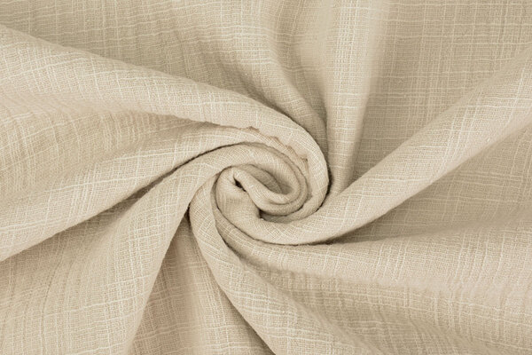 Oeko-Tex®  Double Gauze Fabric Linen Structure Beige Oeko-Tex®  Double Gauze Fabric Linen Structure Beige