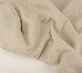 Oeko-Tex®  Baumwoll Musselin Leinenstruktur Beige Oeko-Tex®  Baumwoll Musselin Leinenstruktur Beige