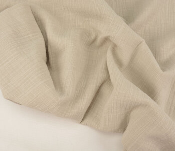 Oeko-Tex®  Double Gauze Fabric Linen Structure Beige