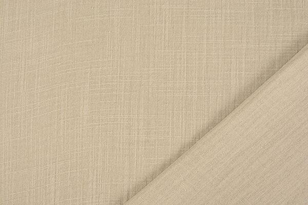 Oeko-Tex®  Baumwoll Musselin Leinenstruktur Beige Oeko-Tex®  Baumwoll Musselin Leinenstruktur Beige