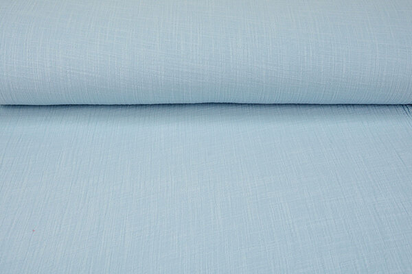 Oeko-Tex®  Double Gauze Fabric Linen Structure Baby Blue