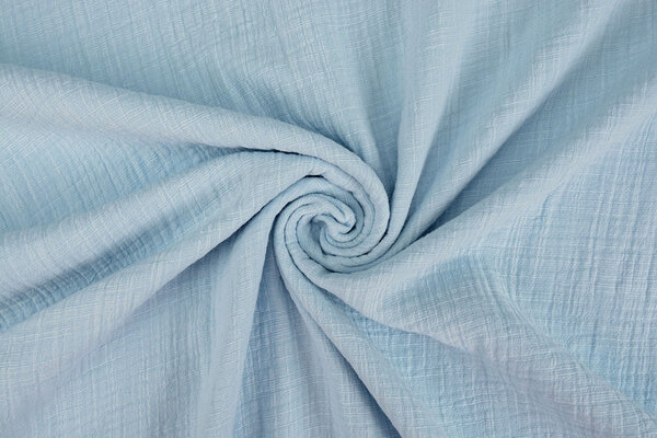 Oeko-Tex®  Coton Double Gaze Texture Lin Bleu Layette