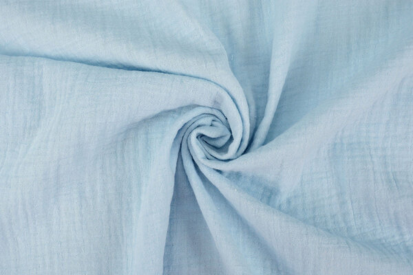 Oeko-Tex®  Hydrofiel Linnenstructuur Baby Blauw Oeko-Tex®  Hydrofiel Linnenstructuur Baby Blauw