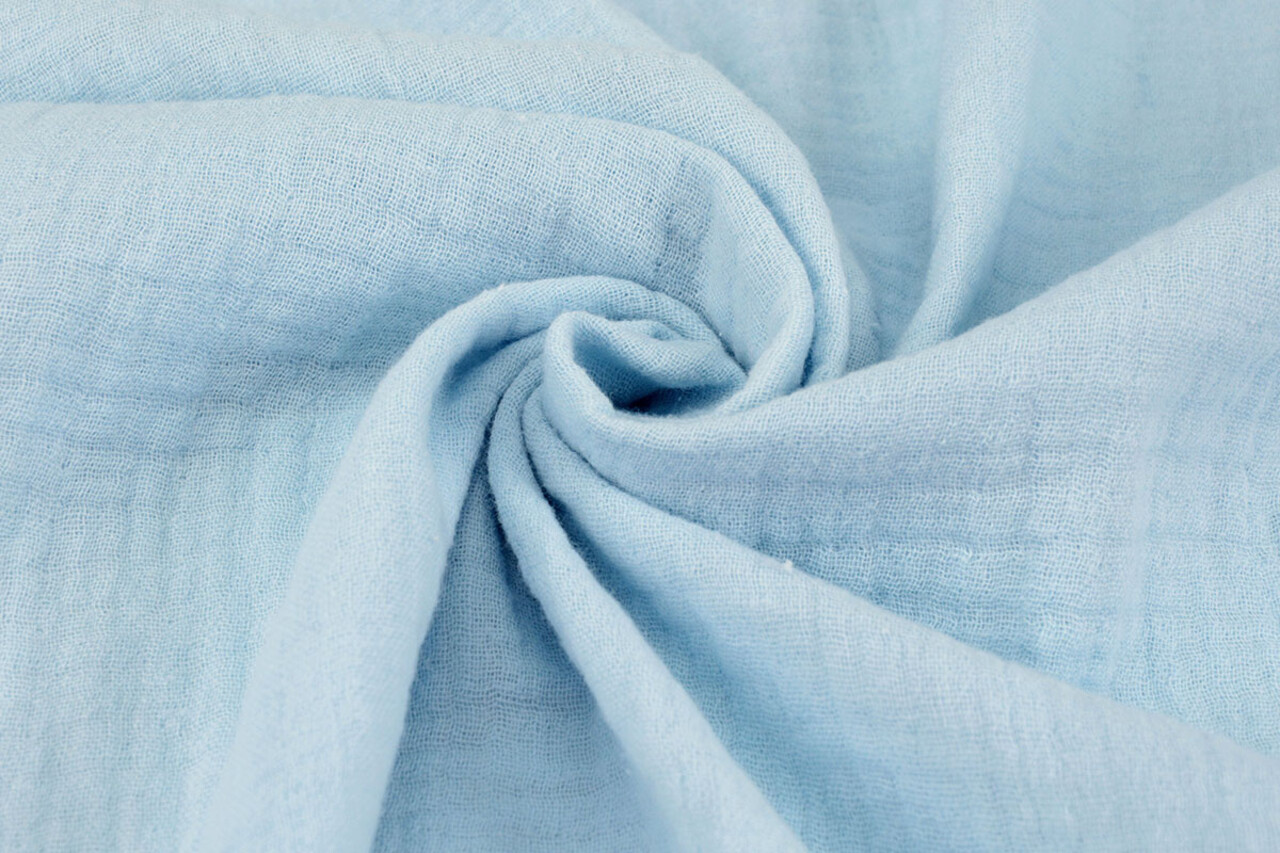 Oeko-Tex® Muselina Linnenstructuur Baby Azul Oeko-Tex® Muselina Linnenstructuur Baby Azul