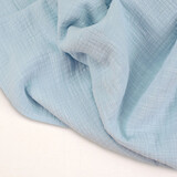 Oeko-Tex®  Double Gauze Fabric Linen Structure Baby Blue Oeko-Tex®  Double Gauze Fabric Linen Structure Baby Blue