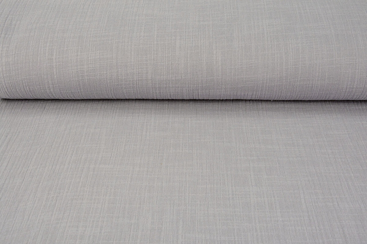 Oeko-Tex®  Double Gauze Fabric Linen Structure Grey