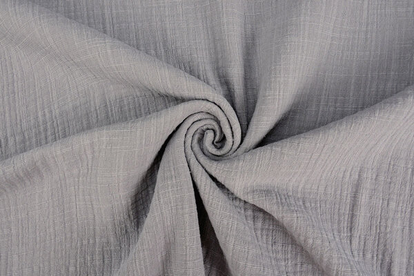 Oeko-Tex®  Coton Double Gaze Texture Lin Gris