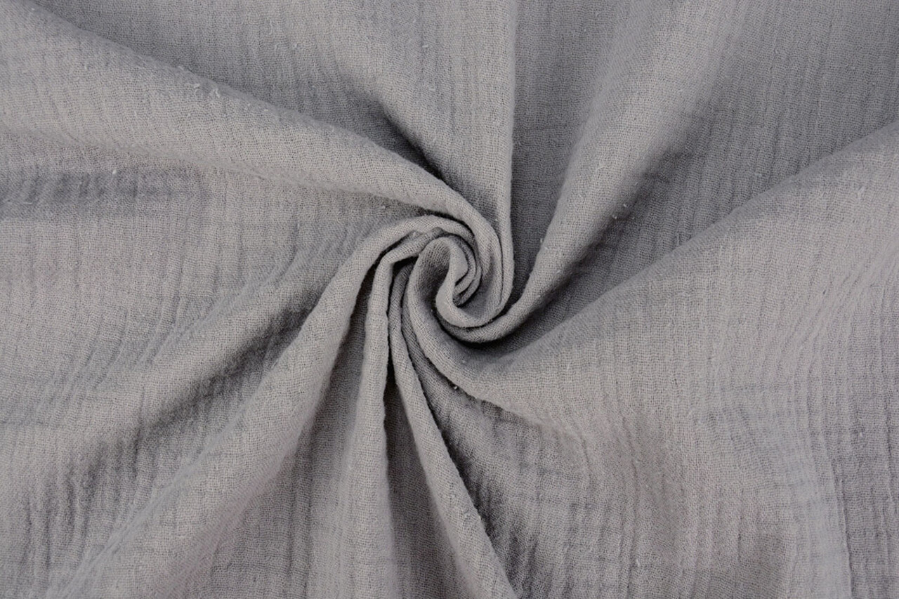 Oeko-Tex®  Double Gauze Fabric Linen Structure Grey