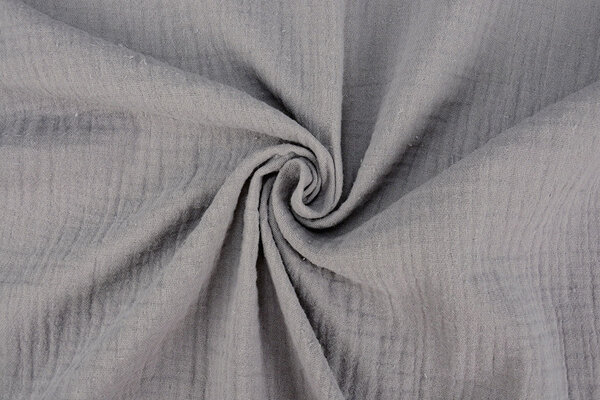Oeko-Tex®  Double Gauze Fabric Linen Structure Grey