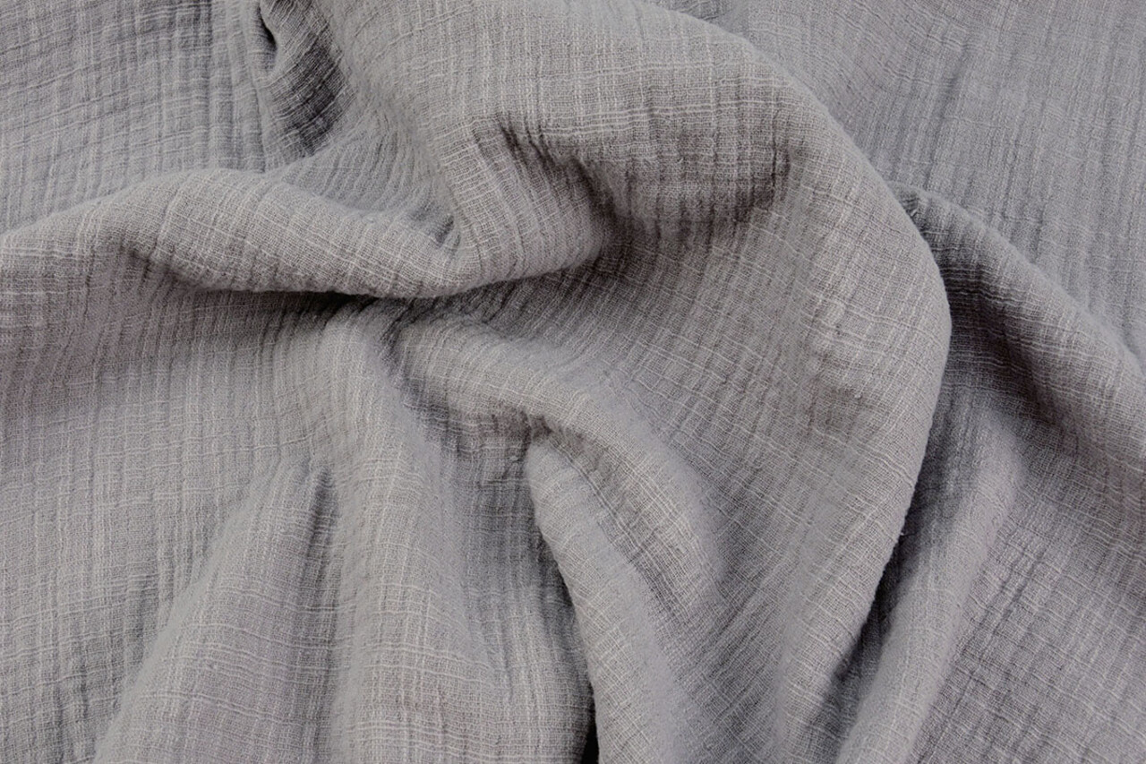 Oeko-Tex®  Double Gauze Fabric Linen Structure Grey