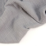 Oeko-Tex®  Double Gauze Fabric Linen Structure Grey Oeko-Tex®  Double Gauze Fabric Linen Structure Grey