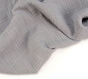 Oeko-Tex®  Hydrofiel Linnenstructuur Grijs Oeko-Tex®  Hydrofiel Linnenstructuur Grijs