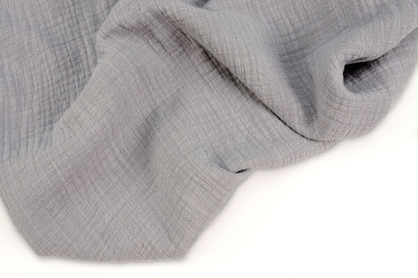 Oeko-Tex® Baumwoll Musselin Leinenstruktur Grau Oeko-Tex® Baumwoll Musselin Leinenstruktur Grau