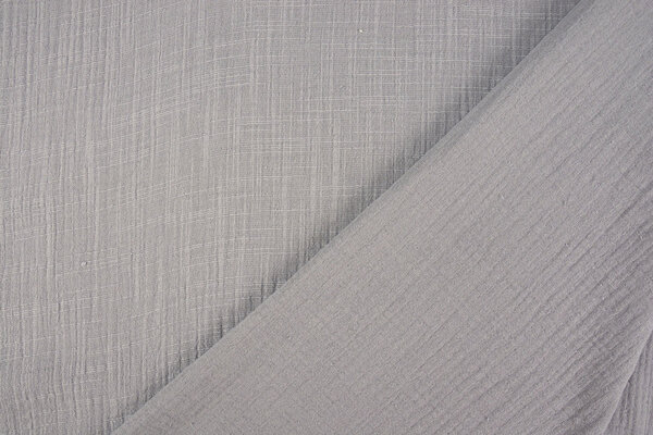 Oeko-Tex® Baumwoll Musselin Leinenstruktur Grau Oeko-Tex® Baumwoll Musselin Leinenstruktur Grau