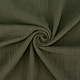 Oeko-Tex®  Double Gauze Fabric Linen Structure Army Green