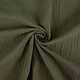 Oeko-Tex®  Double Gauze Fabric Linen Structure Army Green