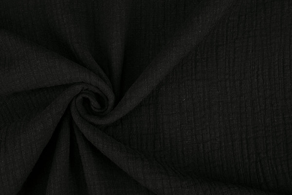 Oeko-Tex® Mussola Texture Lino Nero Oeko-Tex® Mussola Texture Lino Nero