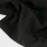 Oeko-Tex® Muselina Linnenstructuur Negro Oeko-Tex® Muselina Linnenstructuur Negro