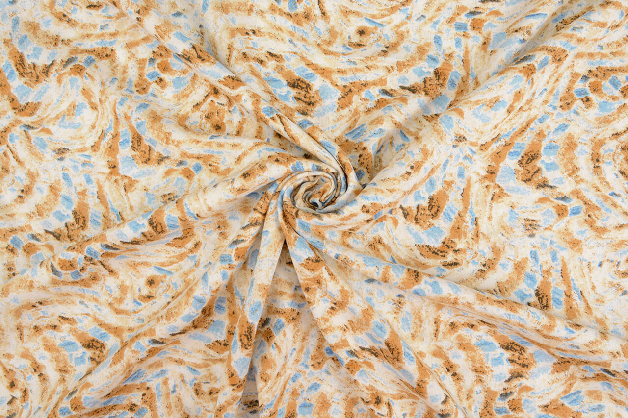 100% Viskose Xiporo Sand Blau 100% Viskose Xiporo Sand Blau