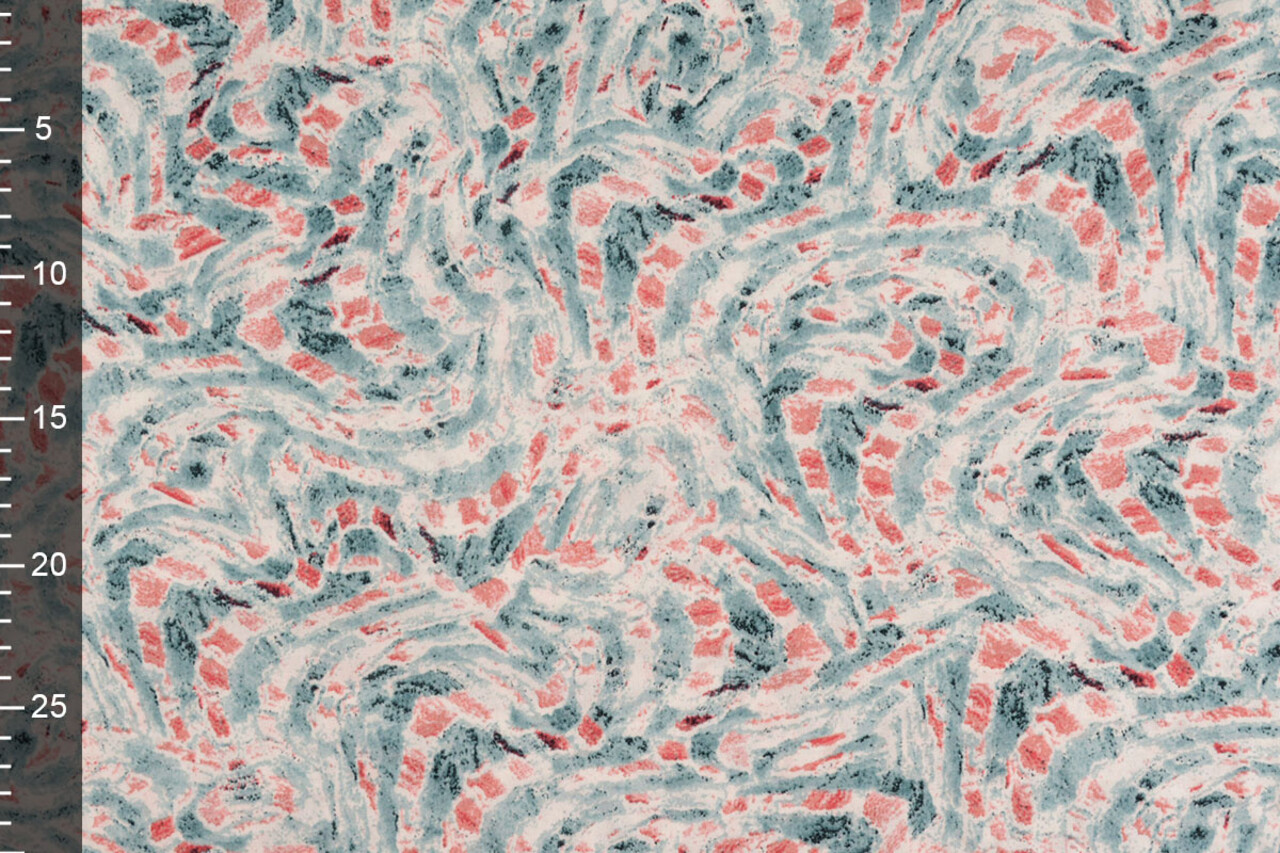 100% Viscose Xiporo Blue Red