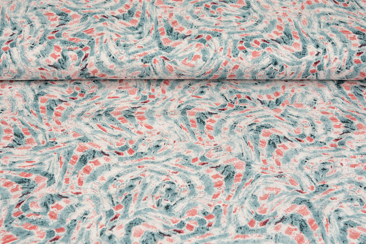 100% Viscose Xiporo Blue Red