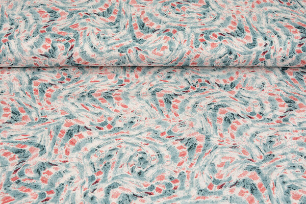 100% Viscose Xiporo Blue Red