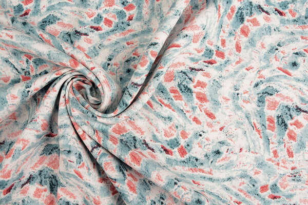 100% Viscose Xiporo Blue Red