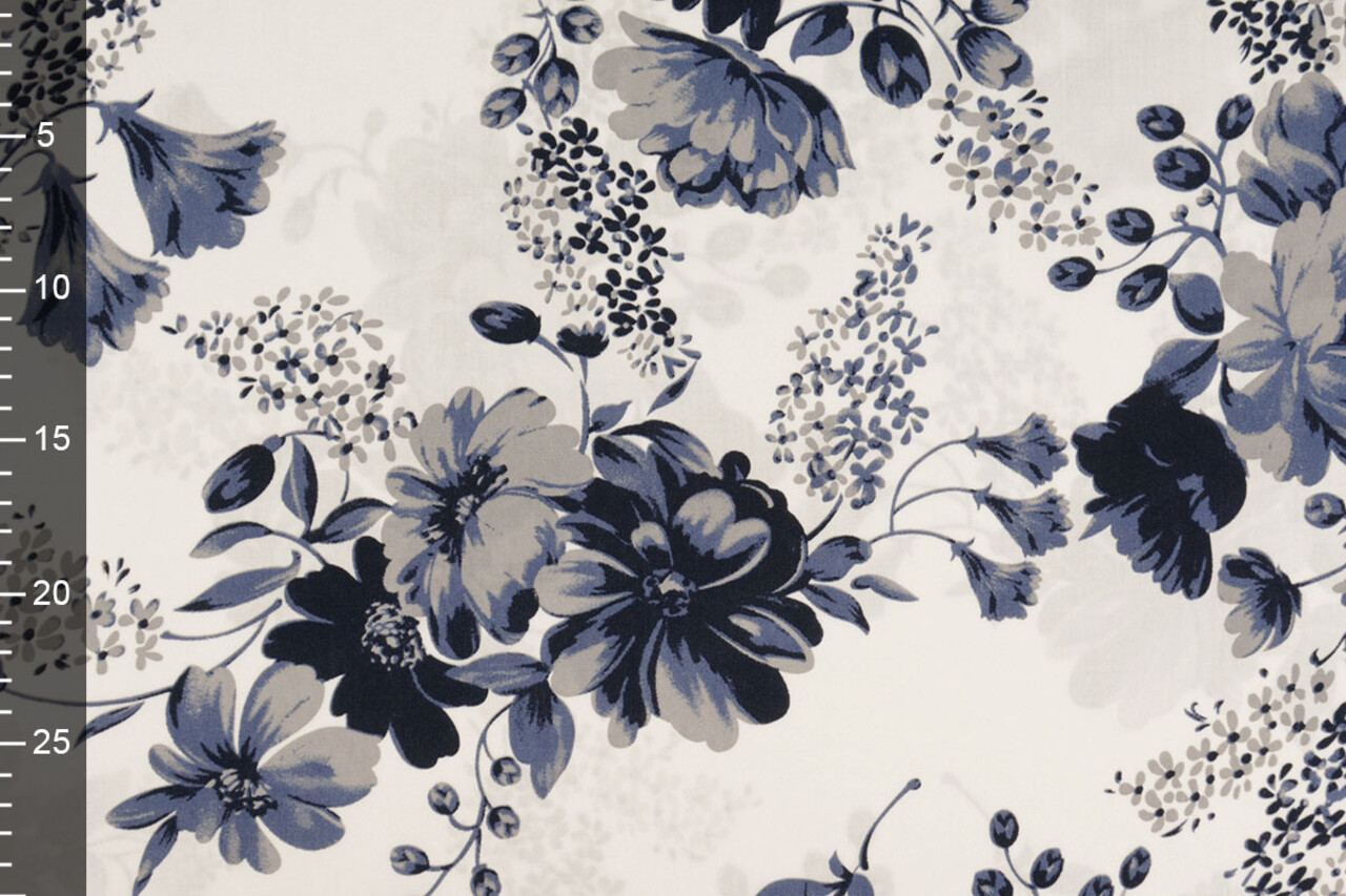 100% Viscose Yawasi Navy Blue