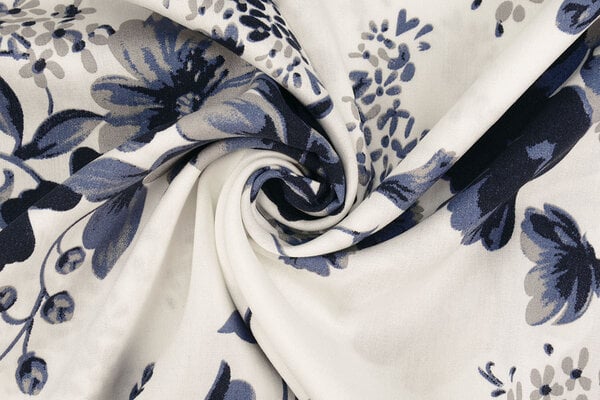 100% Viskose Yawasi Marineblau