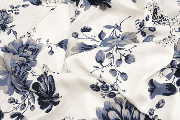 100% Viskose Yawasi Marineblau