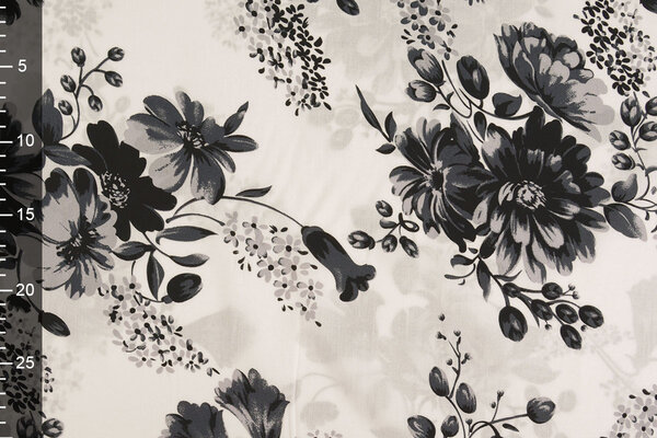 100% Viscose Yawasi Grey Black