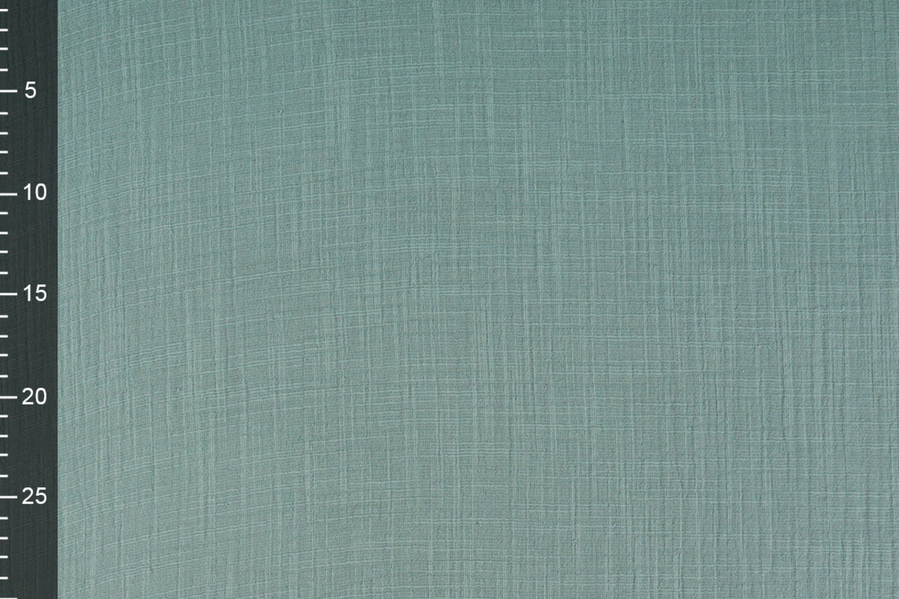 Oeko-Tex®  Coton Double Gaze Texture Lin Foncé Vert Ancien