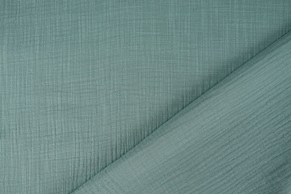 Oeko-Tex® Baumwoll Musselin Leinenstruktur Dunkel Altgrün Oeko-Tex® Baumwoll Musselin Leinenstruktur Dunkel Altgrün