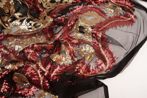 Sequins on Mesh Mazwiro