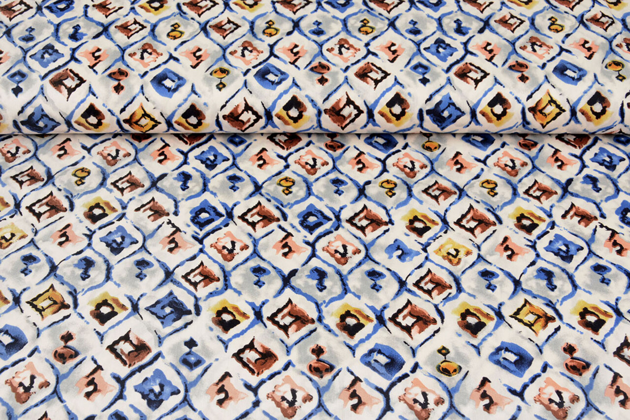 100% Viscose Yimani Blue