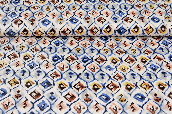 100% Viscose Yimani Blauw