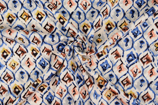100% Viscose Yimani Blauw